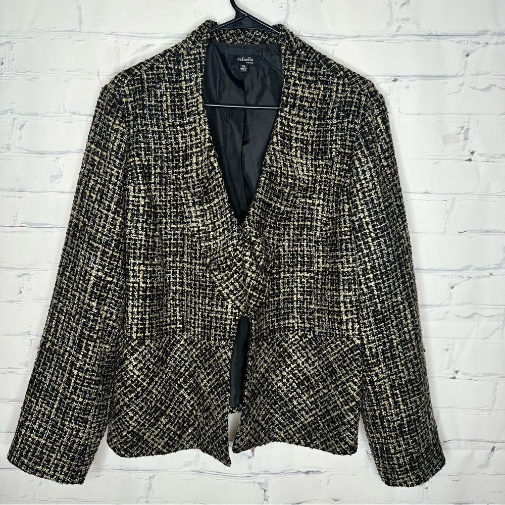 Rafaella size 1X‎ Black & Gold Jacket